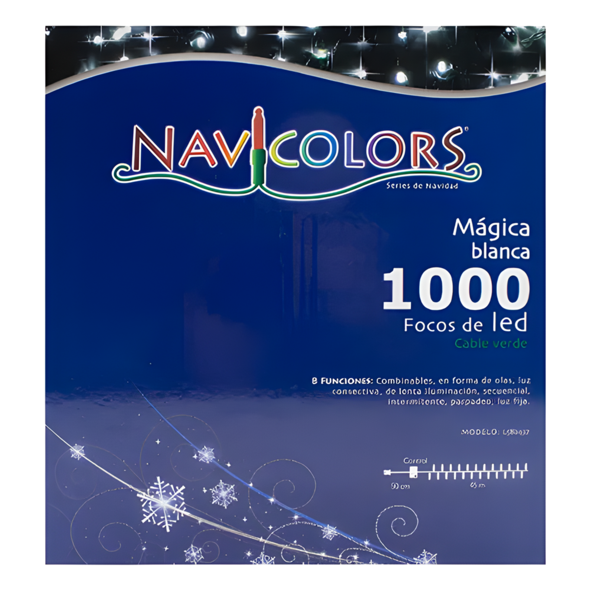 SERIE LED LINEAL NAVIDEÑA 45 METROS 1000F BLANCO FRIO TRASPARENTE-thumbmail-3