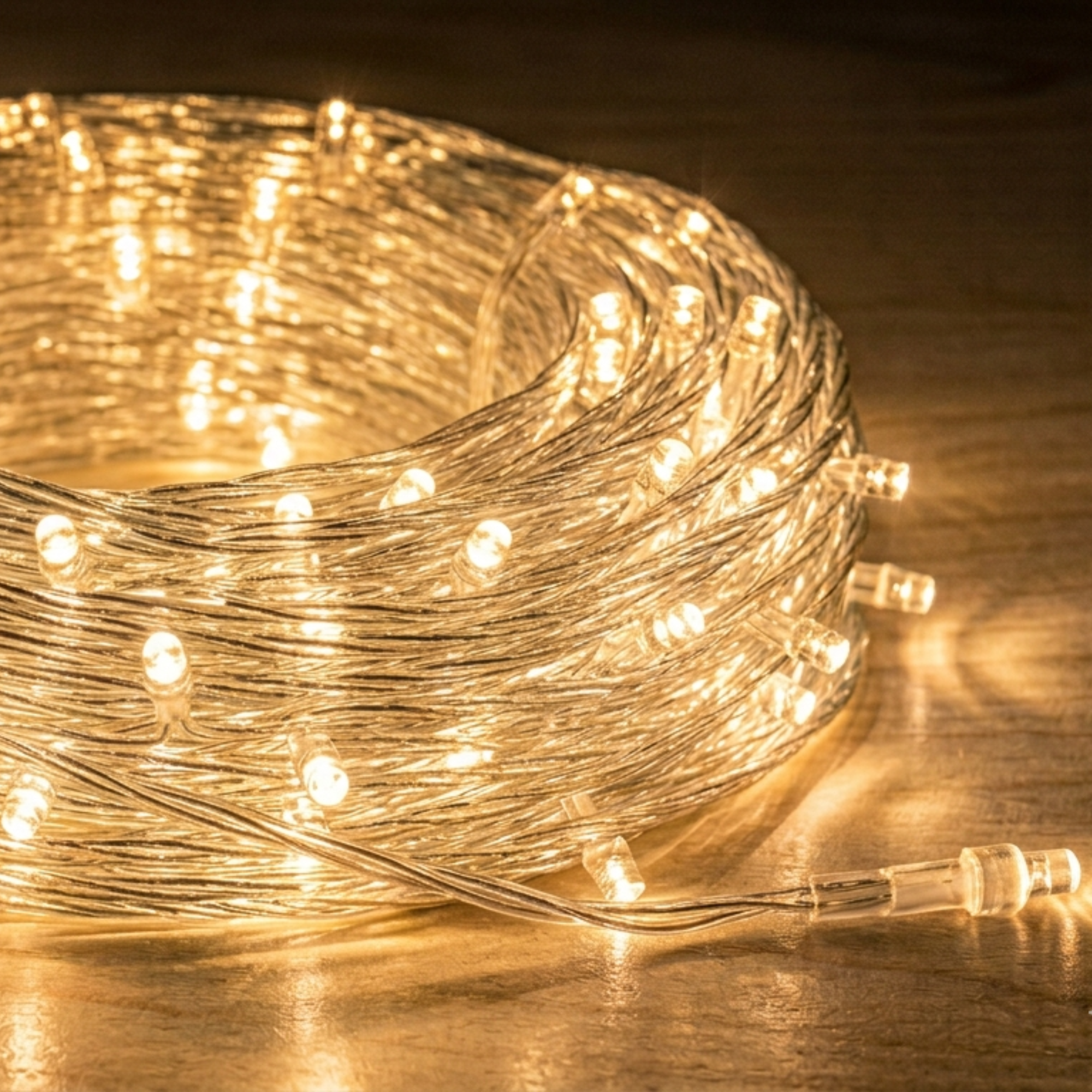 SERIE LED LINEAL NAVIDEÑA 45 METROS 1000F CALIDO TRASPARENTE