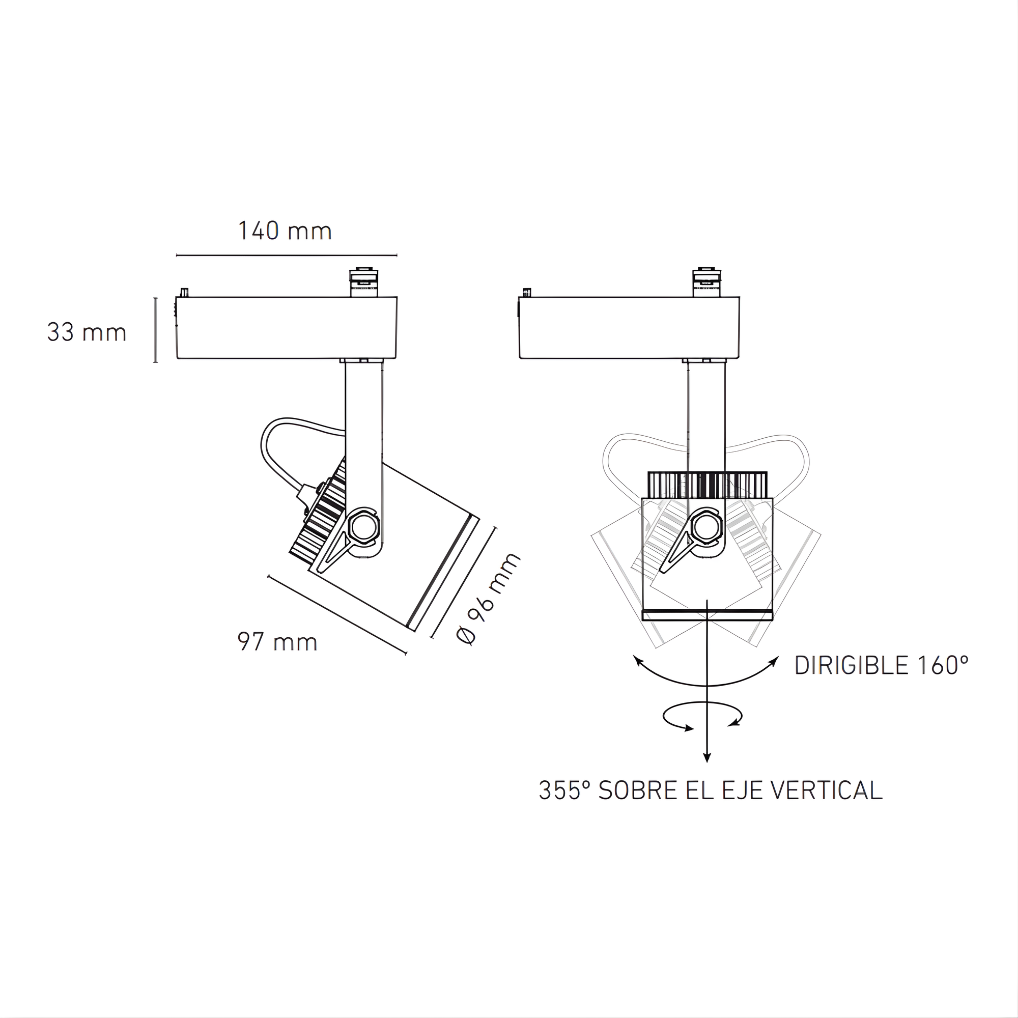 L5660-3I9 PROYECTOR PARA SOBREPONER EN RIEL