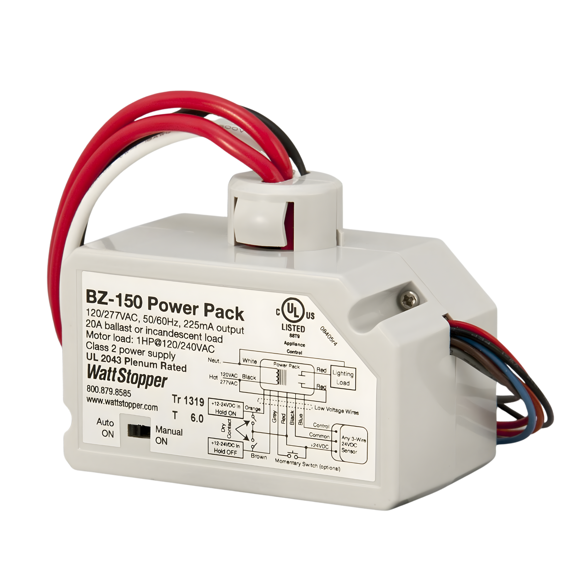BZ-150 Power Pack 120-277V, 50/60Hz, Salida 24VDC, 225mA, con Selección de Encendido Automático/Manual